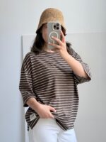 تیشرت باکسی راه راه - Image 3
