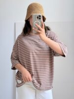 تیشرت باکسی راه راه - Image 2