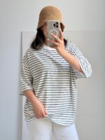 تیشرت باکسی راه راه - Image 6