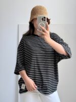 تیشرت باکسی راه راه - Image 8