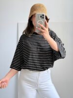 تیشرت باکسی راه راه - Image 9