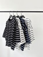 تیشرت کراپ باکسی راه راه - Image 5