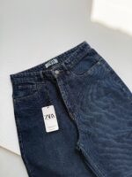 شلوار نیم بگ سورمه ای تیره - Image 4
